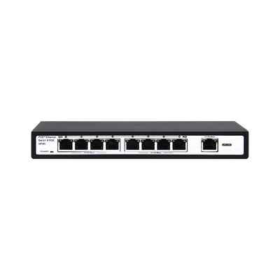 [ET1008EPE] Switch PoE / 100 Metros PoE / 8 puertos 802.3af/at ( 132.5 W ) 10/100Mbps + 1 puerto Uplink