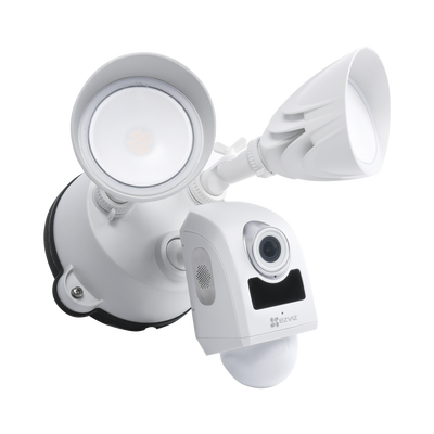 [LC1] Cámara IP 2 Megapixeles / Luz Ultrabrillante / Lente 2.8 mm / Uso Residencial / Grabación en la Nube / Audio de dos vías / Sirena Integrada / Sensor PIR / Micro SD / IP65 / H.264.